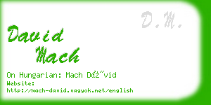 david mach business card